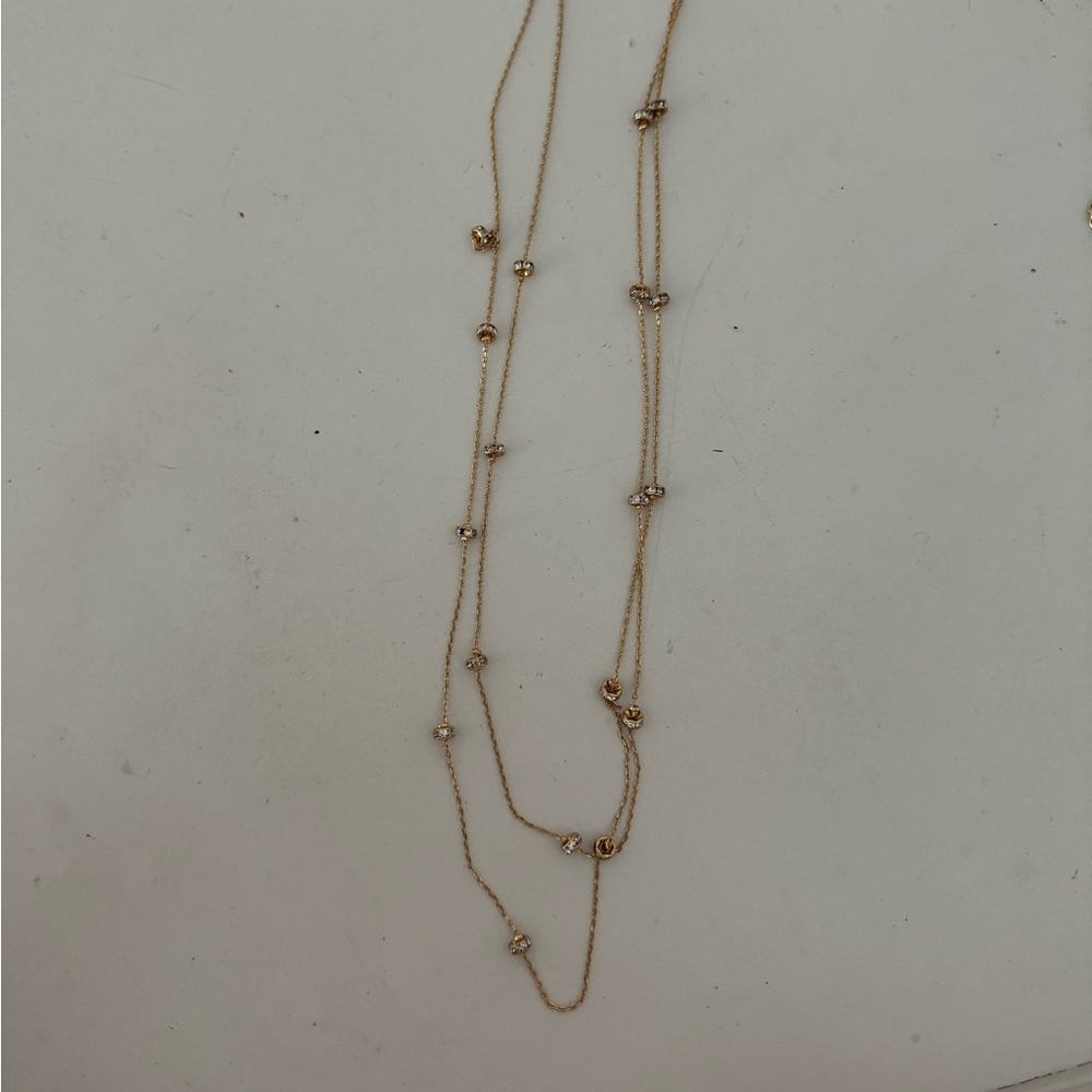 J.Crew Dainty Layered Crystal Necklace